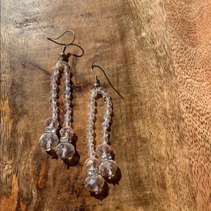 Pink handmade earrings